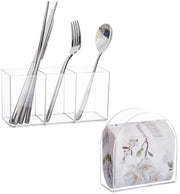 Organizzatore per Cucina 2-in-1 - Supporto per Cucchiaini - Supporto per Cucina - Custodia per Accessori da Cucina - Leggero - Molteplici Compartimenti - 17,8 x 13,04 cm - Organizzatore per Accessori da Cucina