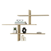 Mensola Antani, Scaffale, Ripiano a muro, Scaffalatura multiuso, 123x22h81 cm, Quercia