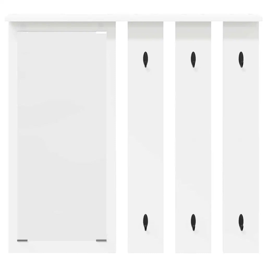 vidaXL Appendiabiti a muro Bianco 84 x 10 x 80 cm Legno multistrato