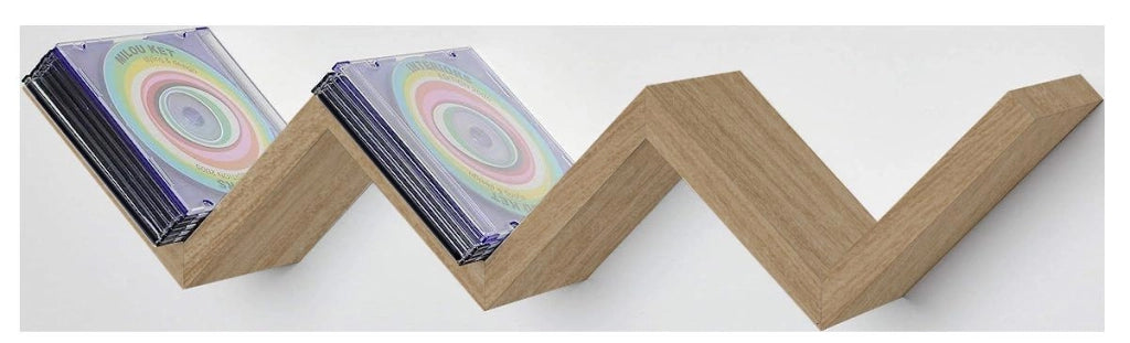 MENSOLA ZIG ZAG DIMENSIONI 59X12X12 CM IN COLORE ROVERE