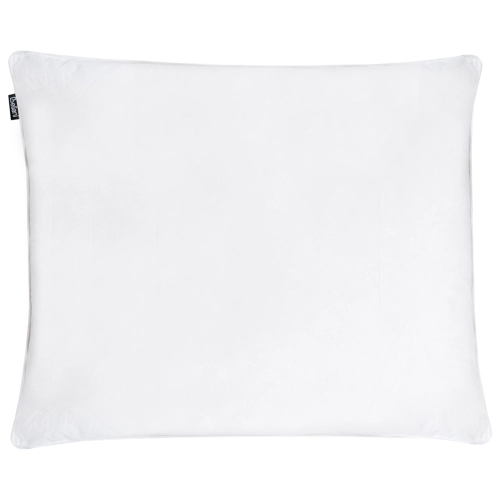 Set di 2 cuscini per letto in cotone bianco piumino d'anatra e piume 50 x 60 cm alto medio morbido