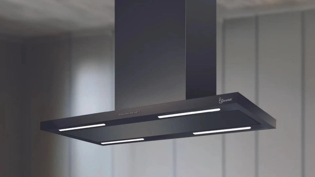 CAPPA LEA ISOLA DRY DROP cm 90x60 - Nera - 900 m3/h