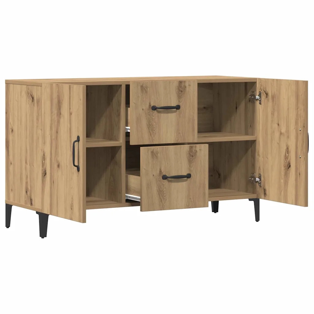 Credenza Rovere Artigianale 100x36x60 cm in Legno Multistrato 856905