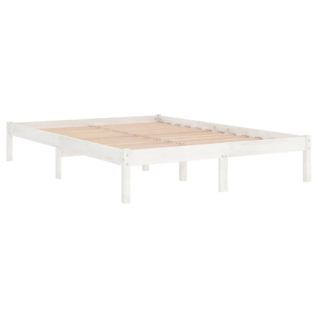Giroletto Bianco in Legno Massello di Pino 160x200 cm 810028