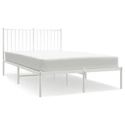 Letto matrimoniale | Letto per adulti | Giroletto con Testiera Metallo Bianco 120x190 cm
