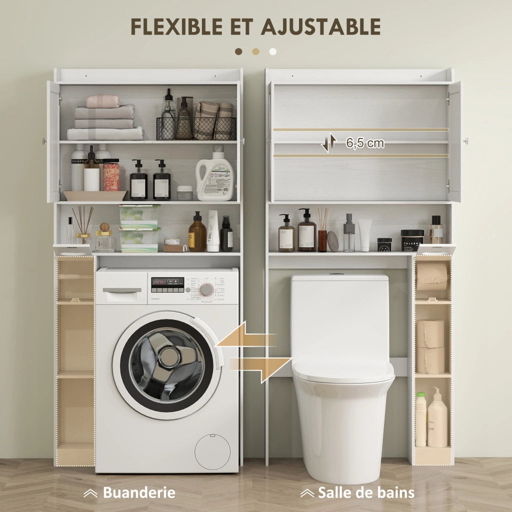 Mobiletto WC con Anta Rustica ¨C zephmum ¨C Bianco 50x45x70