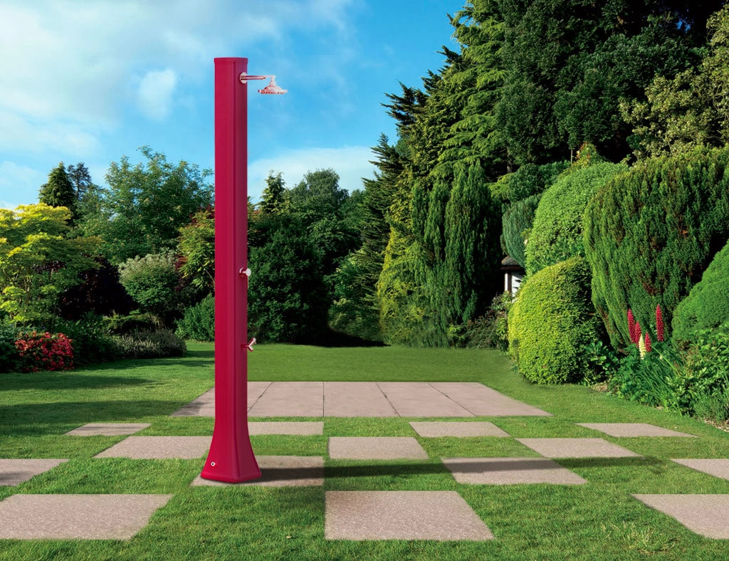Doccia Solare da Giardino 40L Miscelatore e Lavapiedi Arkema Big Happy Five Viola