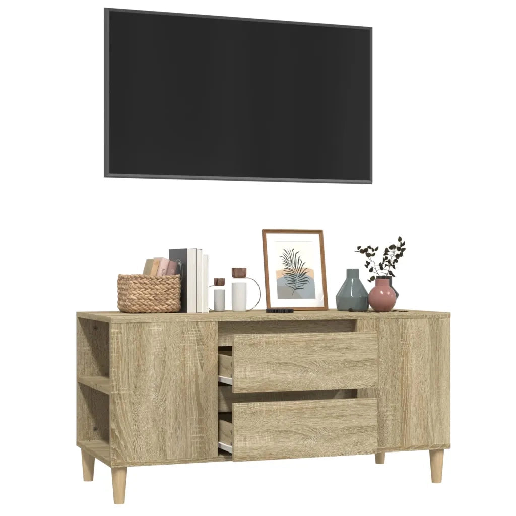 Mobile Porta TV Rovere Sonoma 102x44,5x50 cm Legno Multistrato 819599