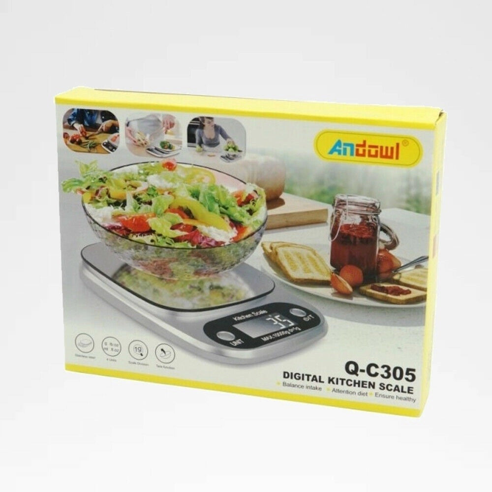 Trade Shop - Bilancia Digitale Accessorio Per Cucina Casa Elettronica Q-c305 Pesa Alimenti -