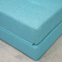 Poltrona Letto, Poltrona Relax, Letto per Ospiti, con Fodera Rimovibile, 70 cm x 70 cm x 61 cm, Celeste