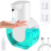 Dispensatore di sapone schiuma 420 ml per installazione a parete - 4 livelli di regolazione - IPX5 impermeabile all'acqua - cucina bagno - gel 2