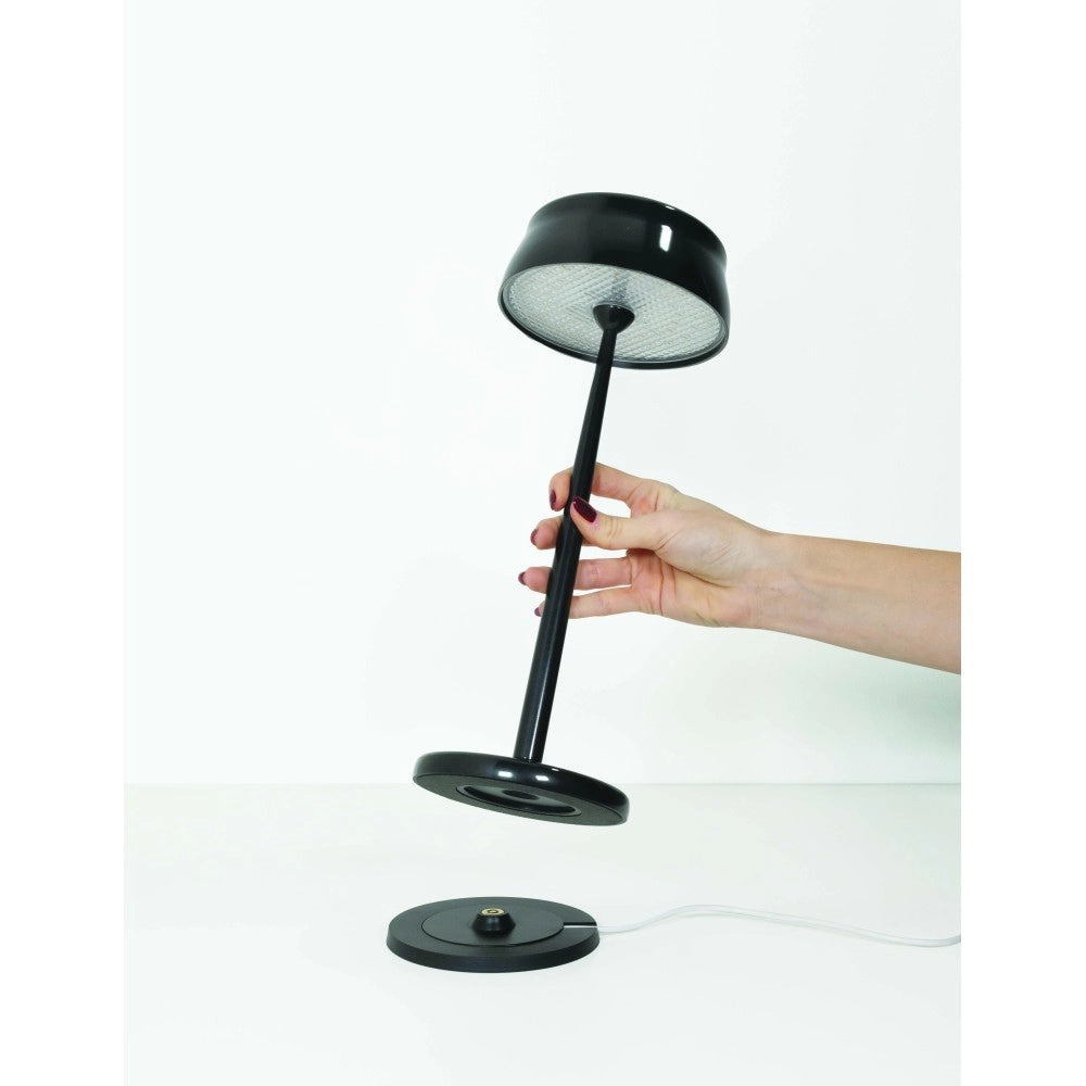 Zafferano Sister Light Wi-fi Lampada a led smart da tavolo Nero Perlato ricaricabile e dimmerabile
