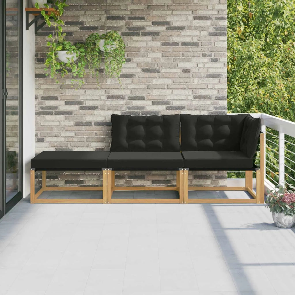 Salotto da Giardino-Divano componibile Sezionale con cuscino Bianco 241,5 x 83 x 73 cm 922009