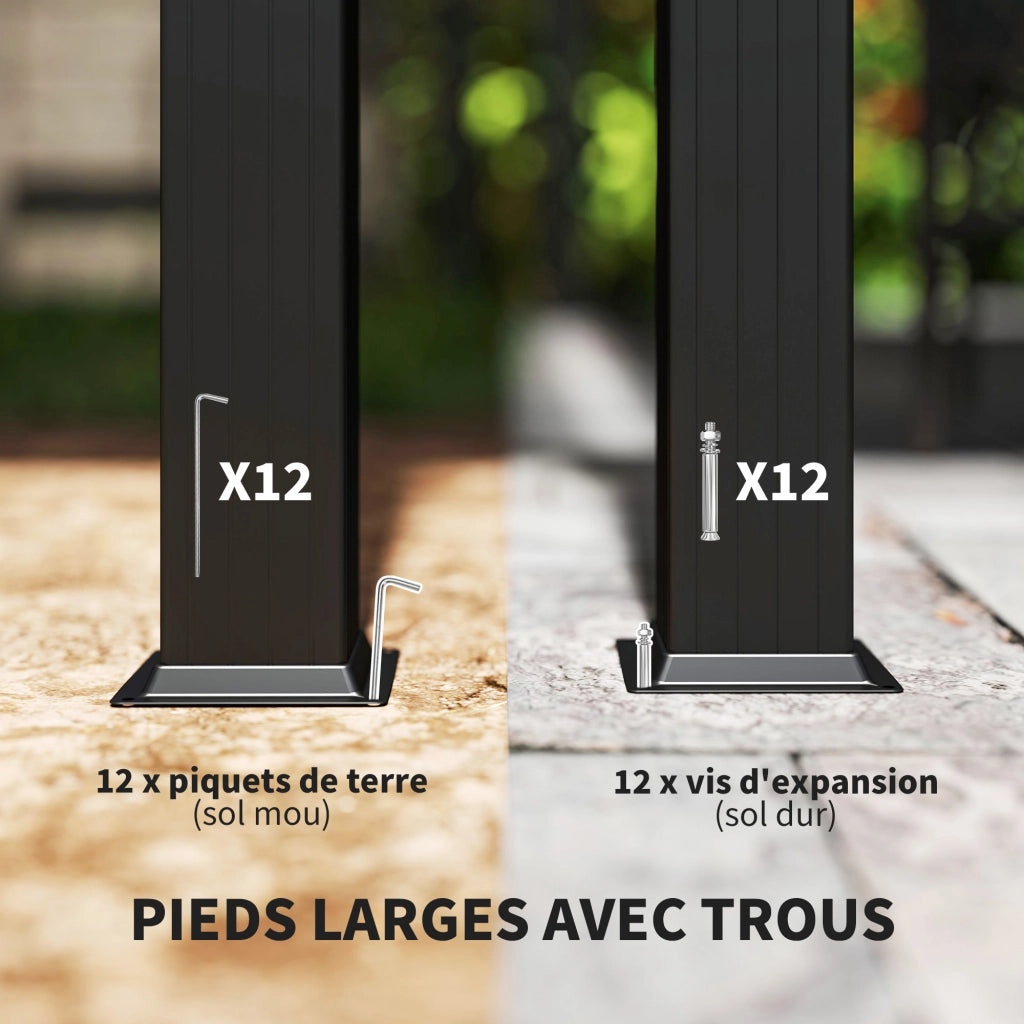 Pergola retrattile da giardino 3,5x6m ¨C Xylo ¨C Alluminio e poliestere beige