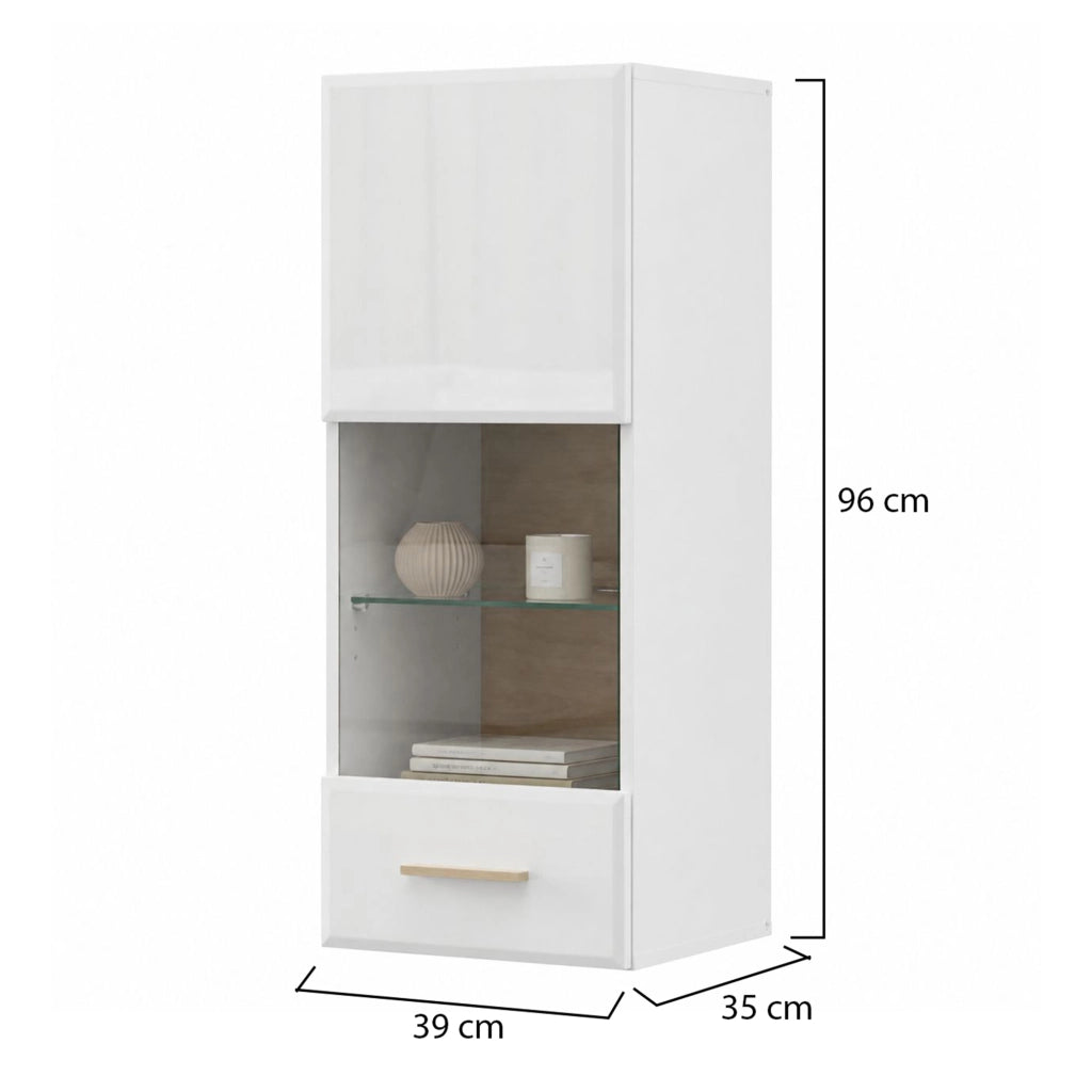 Gonnes, Mobile Pensile 2 Ripiani, 39x96h cm Bianco Opaco