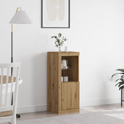 Mobile da salotto con luci LED Rovere Artigianale 41x37x100 cm