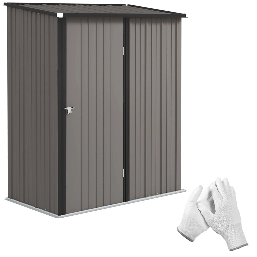 Casetta da giardino ¨C zephmum ¨C nero, polipropilene, 161.5x94.5x196 cm