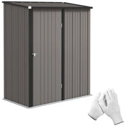 Casetta da giardino ¨C zephmum ¨C nero, polipropilene, 161.5x94.5x196 cm