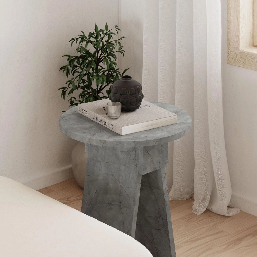 Tavolino da salotto Chen effetto marmo grigio – Eleganza minimalista per ogni ambiente