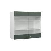 Vicco Mobile da cucina in vetro Verde-oro Country House 80 cm
