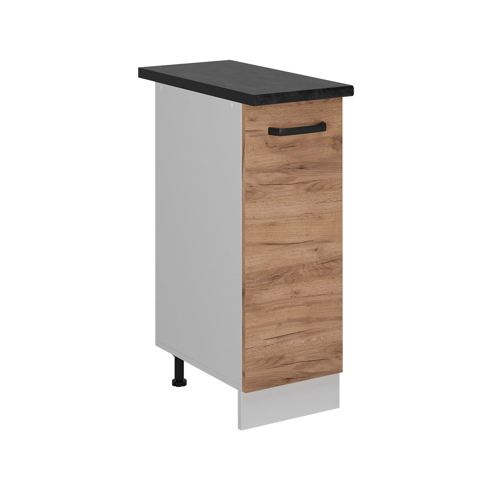 Armadio cucina dispensa alto R-Line Rovere dorato/Bianco 30 cm PL Antracite Vicco