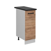 Armadio cucina dispensa alto R-Line Rovere dorato/Bianco 30 cm PL Antracite Vicco