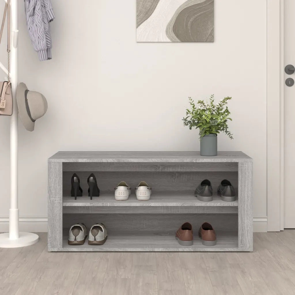 Scarpiera | Mobile per scarpe Grigio Sonoma 100x35x45 cm in Legno Multistrato