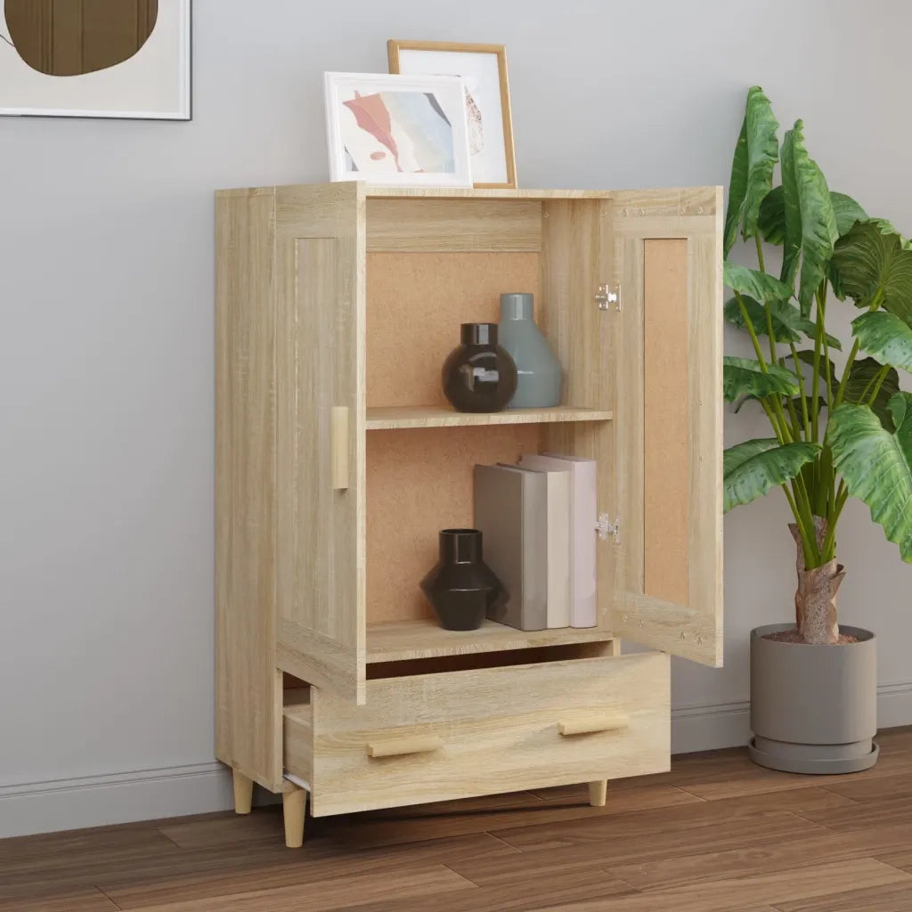 Credenza Rovere Sonoma 70x31x115 cm in Legno Multistrato cod mxl 16830