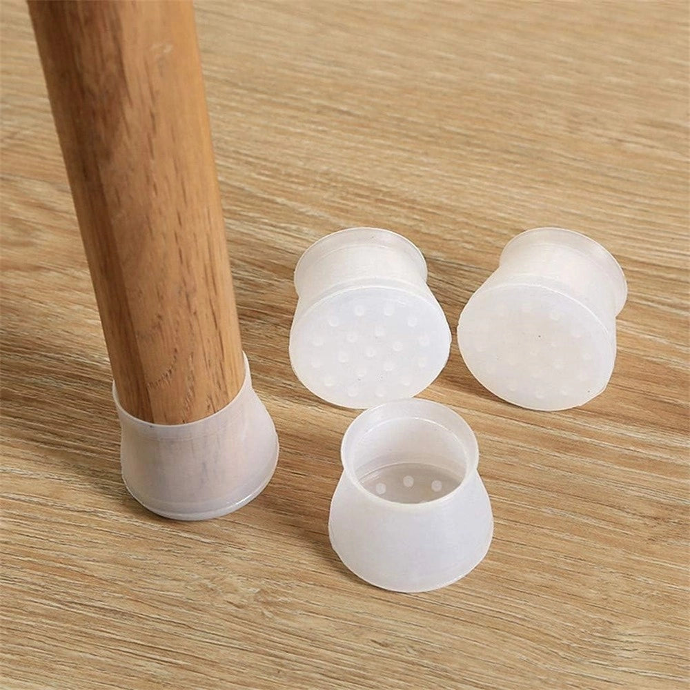Trade Shop - Set 16 Pz Tappi Protezioni Per Gambe Sedia Mobili Tavoli In Silicone Con Feltro -
