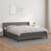 Giroletto a Molle con Materasso Grgio 180x200 cm in Similpelle 3130737