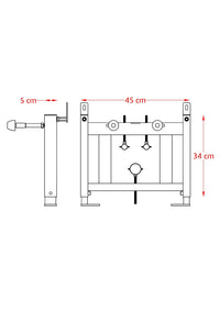 Set Sanitari Struttura , cassetta , telaio da incasso completo Di placca Inox per sanitari bagno Wc e Bidet sospesi
