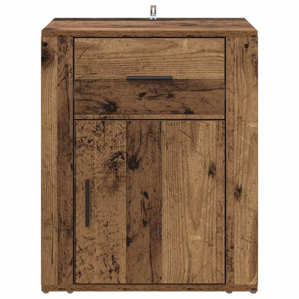 Armadio da Notte con cassetto Legno vecchio 35 x 50 x 60 cm 881069