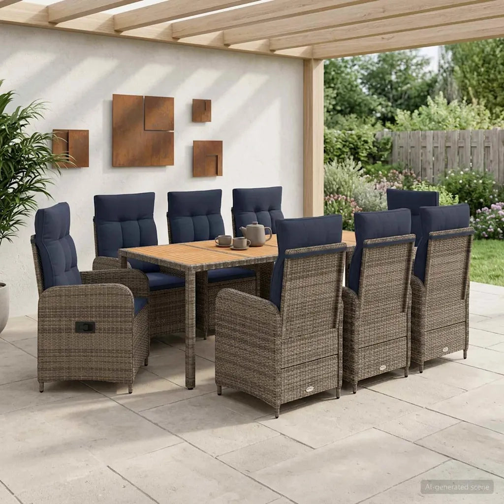 Set da pranzo per esterni 9 pz 3422291