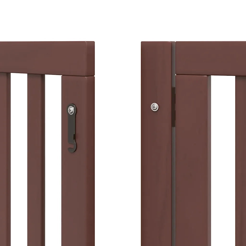 vidaXL Cancello Cani Porta Pieghevole Marrone 12 Pannelli 600cm Pioppo
