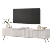 Kalase, Mobile Porta tv un Ripiano, 163x38x51h cm Bianco