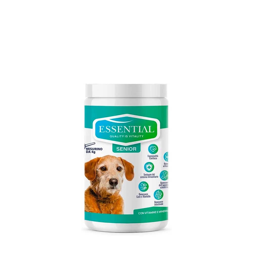 ESSENTIAL Cane Senior – Integratore completo per cani anziani 650 g