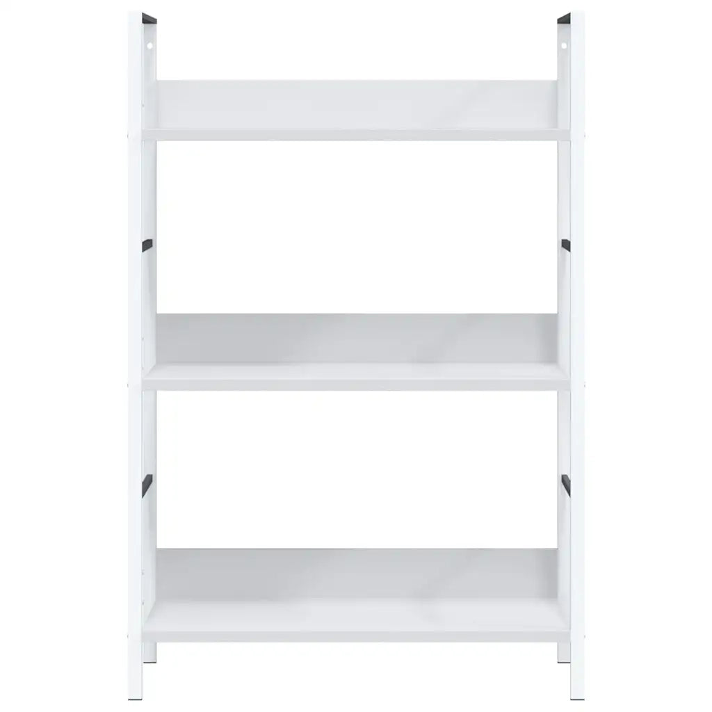 Scaffale Libri 3 Ripiani Bianco 60x27,6x90,5 Legno Multistrato 288220