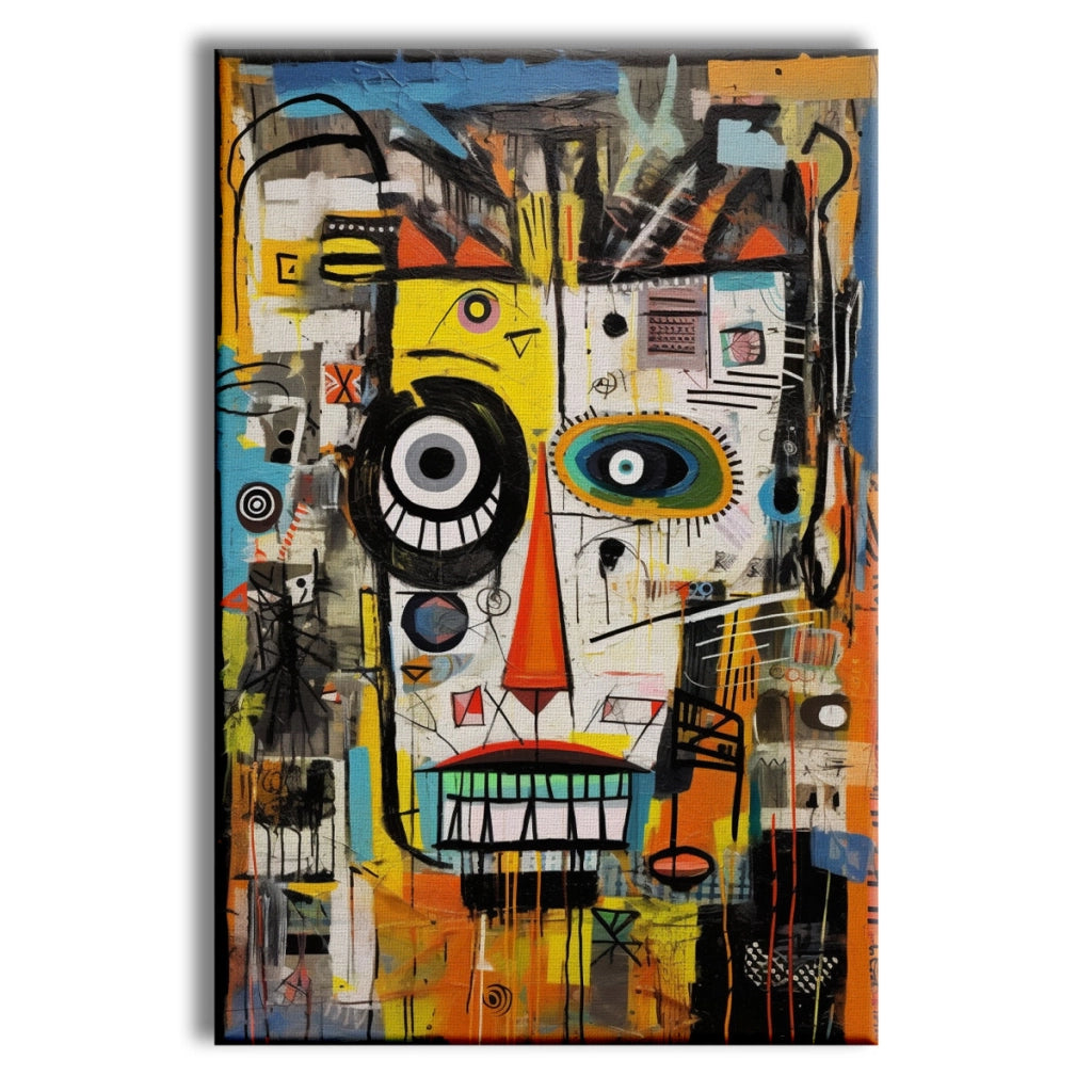 Aku Aku -  Quadro Canvas Contemporaneo su telaio in legno Misura: 100x140 cm
