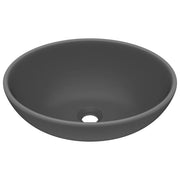 Lavabo ovale di lusso 40x33 cm in ceramica grigio scuro opaco 02_0002670