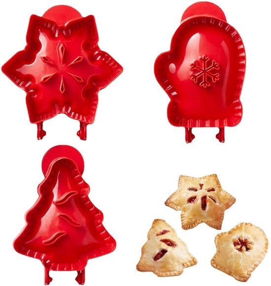 Set di 3 forme per mini torte di Natale, impastatrice, forme per torte in sacchetto, forma per torte artigianale per Natale, accessori per la cottura, biscotti di mele, biscotti di mele, attrezzatura da forno artigianale