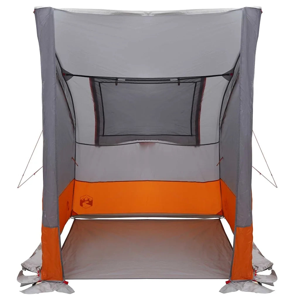 vidaXL Tenda con tetto Grigio e Arancione e Nero 194 x 180 x 210 cm