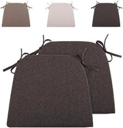 Cuscino per giardino 43x41 cm - 2 pezzi - Antiscivolo con strisce - Grigio scuro