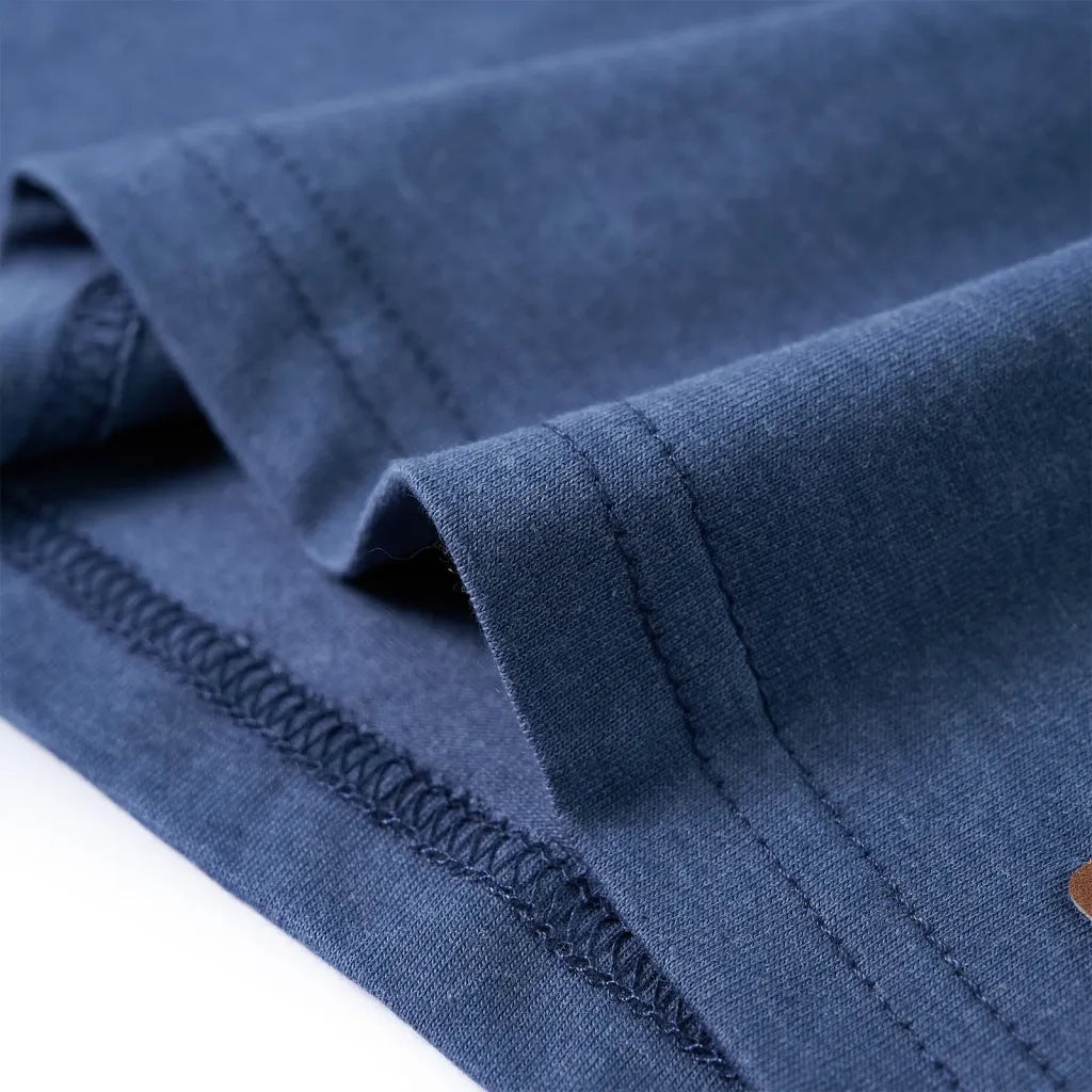 Maglietta Bambino a Maniche Lunghe Blu Mélange 140 12993