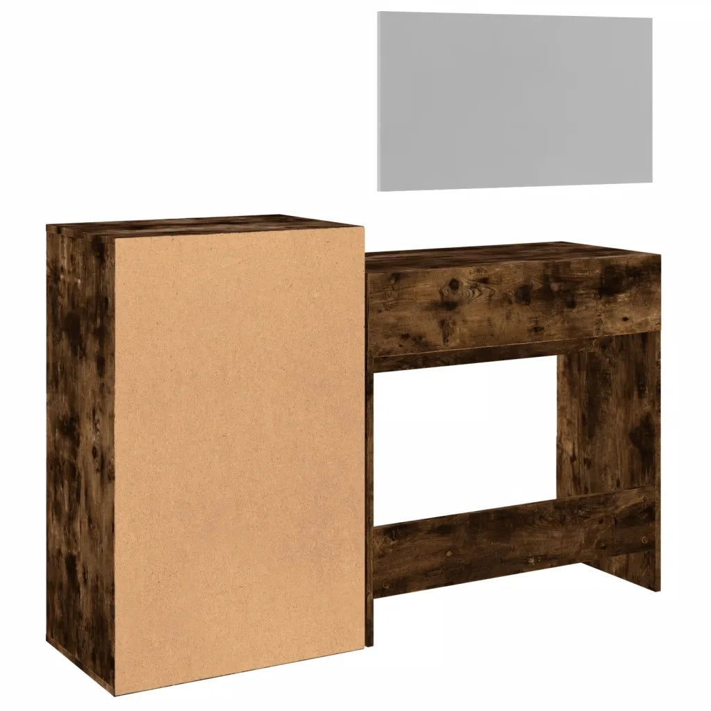 Set da Toeletta 3 pz Rovere Fumo in Legno Multistrato 3276522