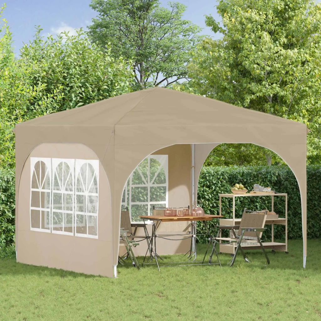 Tenda per feste a pop-up-Gazebo 290 x 290 x 245 cm Crema 831795