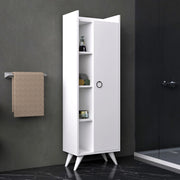 Forchia, Mobile Colonna 3 Ripiani, 50x32x140h cm Bianco