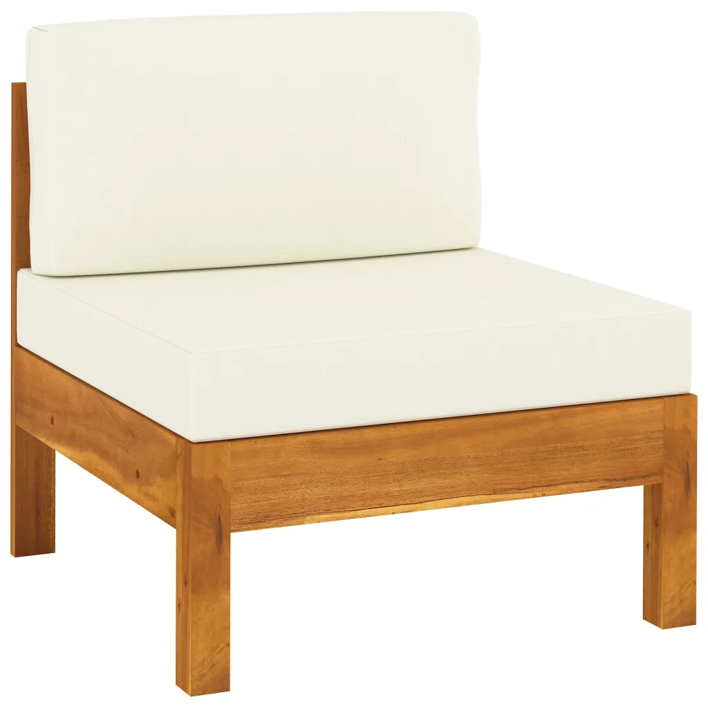 Set da Giardino 5 pz con Cuscini 100x60 cm Legno di Acacia 3057932