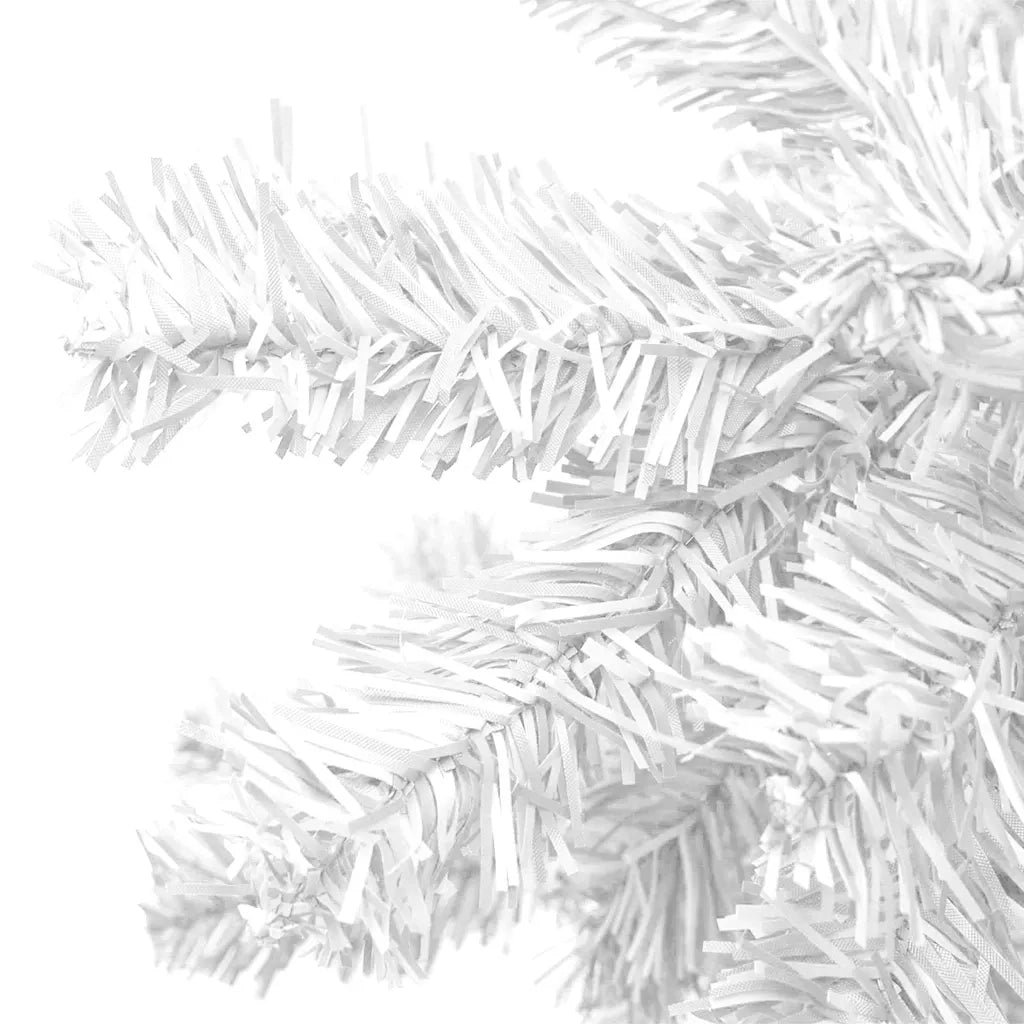 Albero di Natale Artificiale Preiluminato Palline 240 cm Bianco 3077496