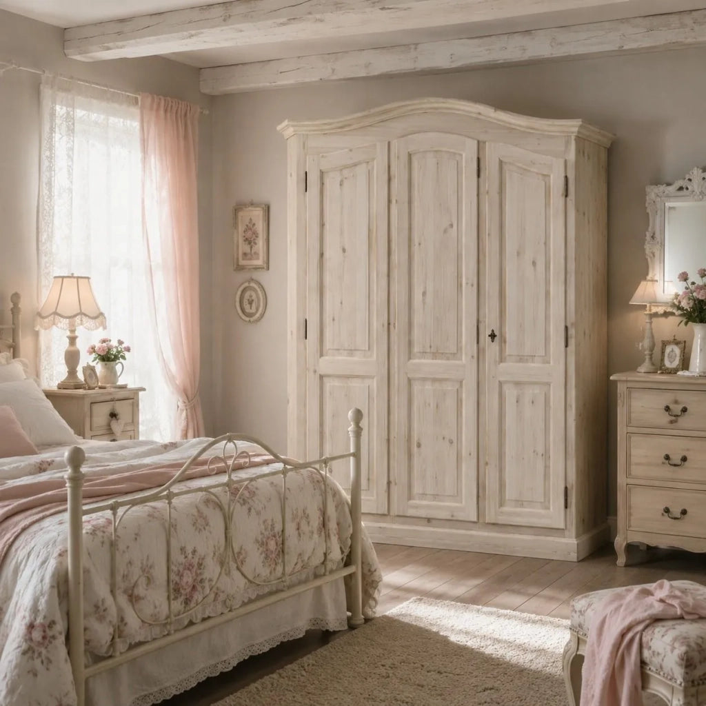 Armadio classico 3 porte legno massello abete grezzo 181x63x217 (2205) - Mobili 2G