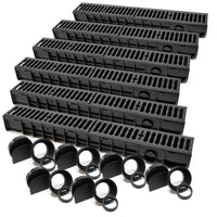 Canale di scolo 6x1m con griglia per scarico acqua 12,5t Canaletta di drenaggio